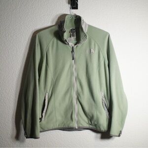 The North Face Jacket Fleece Women’s Full Zip Green Gray Sweater Size Large